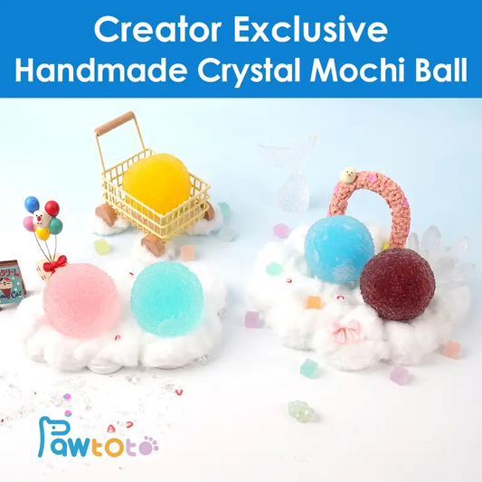 Crystal Mochi Ball Squishy Toy – Handmade Soft TPR Stress Relief Sensory Fidget Gift ✨💖