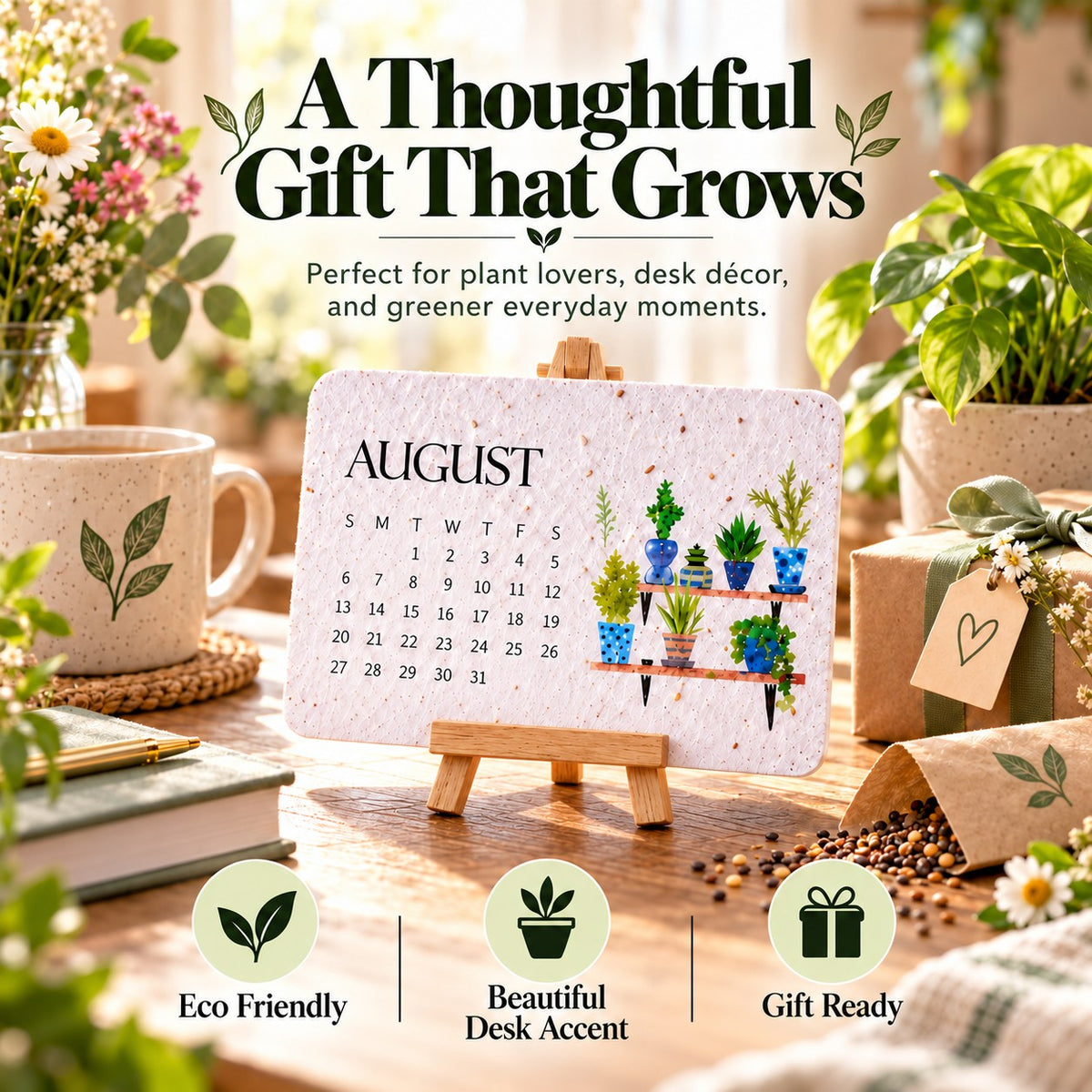 ✨Eco-Friendly Plantable "Timeless" Seed Calendar 2027 🌱Plan•Plant•Grow•EnjoyStyle