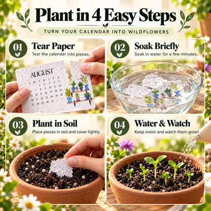 ✨Eco-Friendly Plantable "Timeless" Seed Calendar 2027 🌱Plan•Plant•Grow•EnjoyStyle