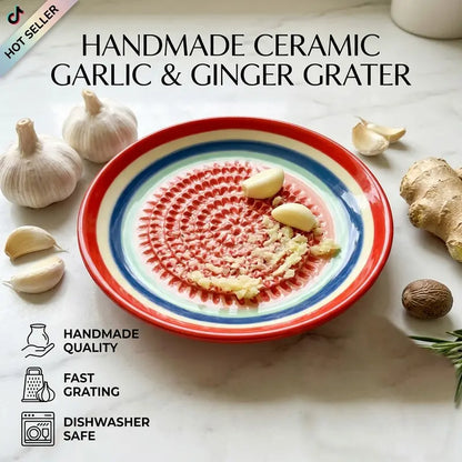 Handmade Ceramic Garlic Grater Plate Garlic