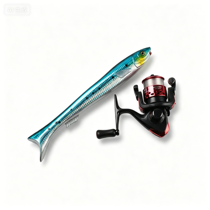Mini fish-shaped fishing rod