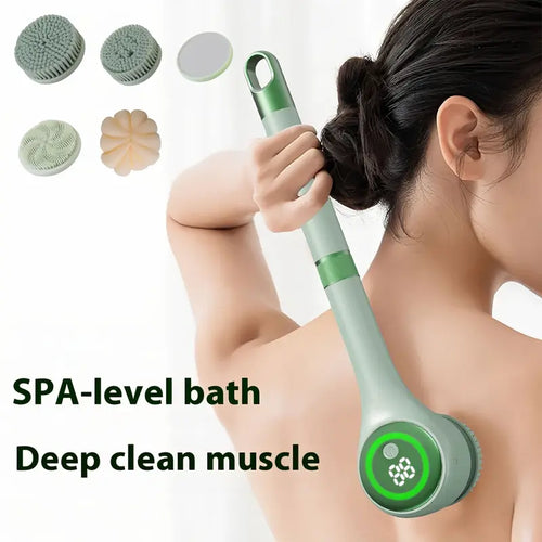 🎁Rechargeable Electric Shower Body Scrubber with 5 Interchangeable Heads