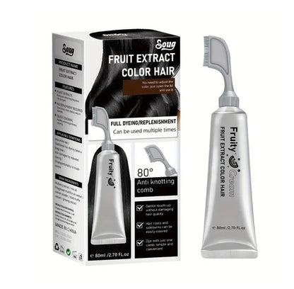 ✨Fruit Hair Dye Cream, Covers Gray & Nourishes