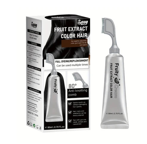✨Fruit Hair Dye Cream, Covers Gray & Nourishes