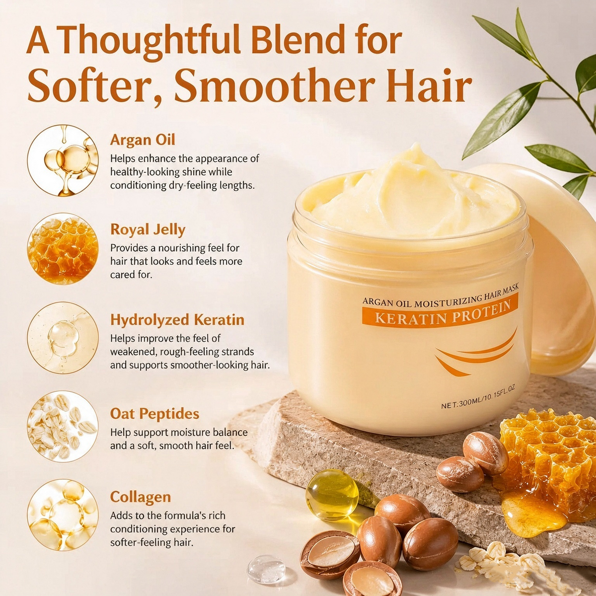 🔥Collagen Repair Hair Mask for Dry Damaged Hair