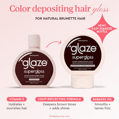 Glaze Supergloss Color Conditioning Gloss – Hydrating Semi-Permanent Color Hair Gloss & Shine Boost – 6.4 Fl Oz