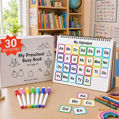 📚 Preschool Learning Activity Book – 30 Hands-On Activities