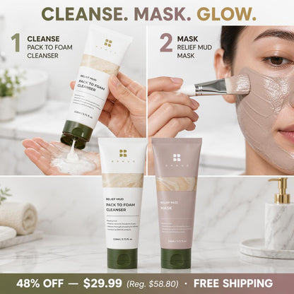 ✨ Blackhead Mud Mask & Cleanser Set – Pore-Cleansing Glass Skin Duo