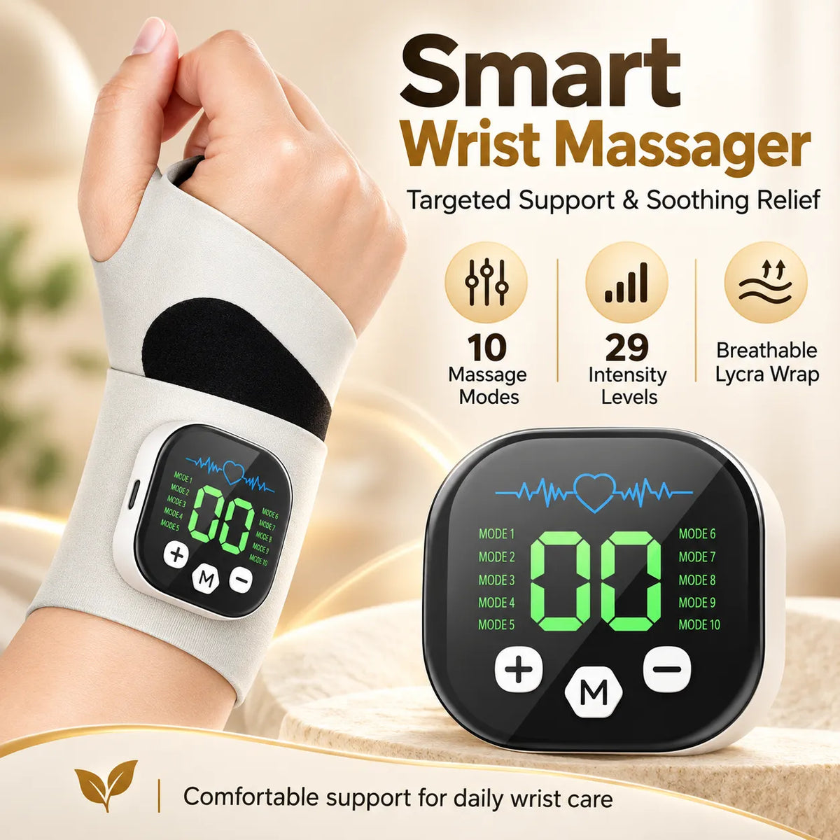 🎁Rechargeable Electric Wrist Massager – Adjustable Wrist Support