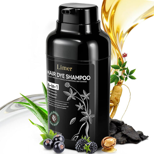 ⭐ Black Hair Dye Shampoo – Cover Grays & Color at Home in 20 Minutes
