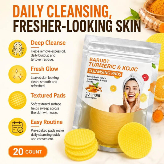 🎁Kojic &amp; Turmeric Facial Cleansing Pads – 20 Count