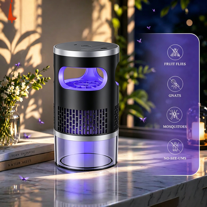 🪰UV Light Suction Flying Insect Trap, Plug-In Bug Catcher for Home Kitchen Bedroom Office