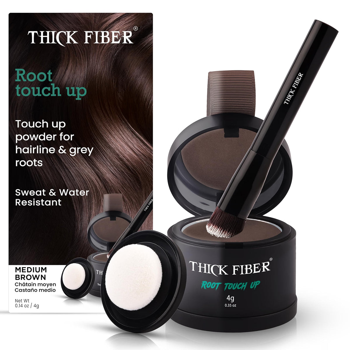 ⭐Instant Root Touch Up Powder – Cover Gray Roots & Sparse Hair in Seconds
