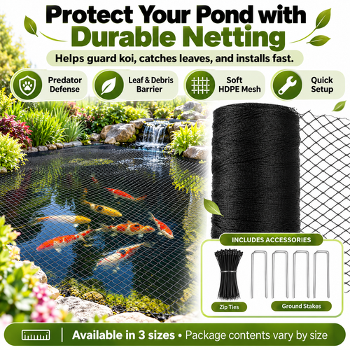 🔥Pond Netting for Koi with Stakes