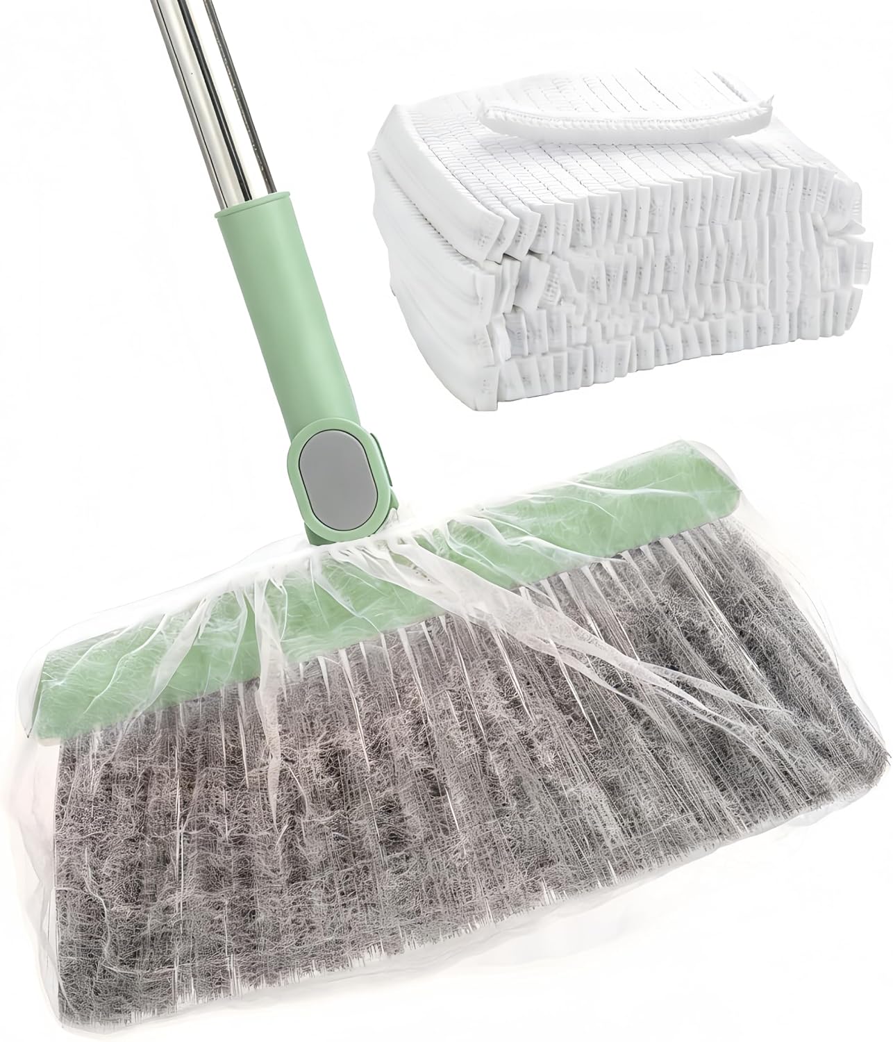 🧹 100-Pack Disposable Dust-Trapping Broom Covers