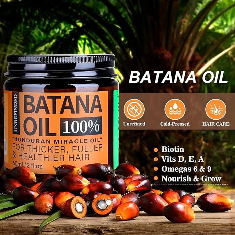 🌱Raw Batana Hair Oil – Revitalize Dry Hair & Nourish Your Scalp Naturally