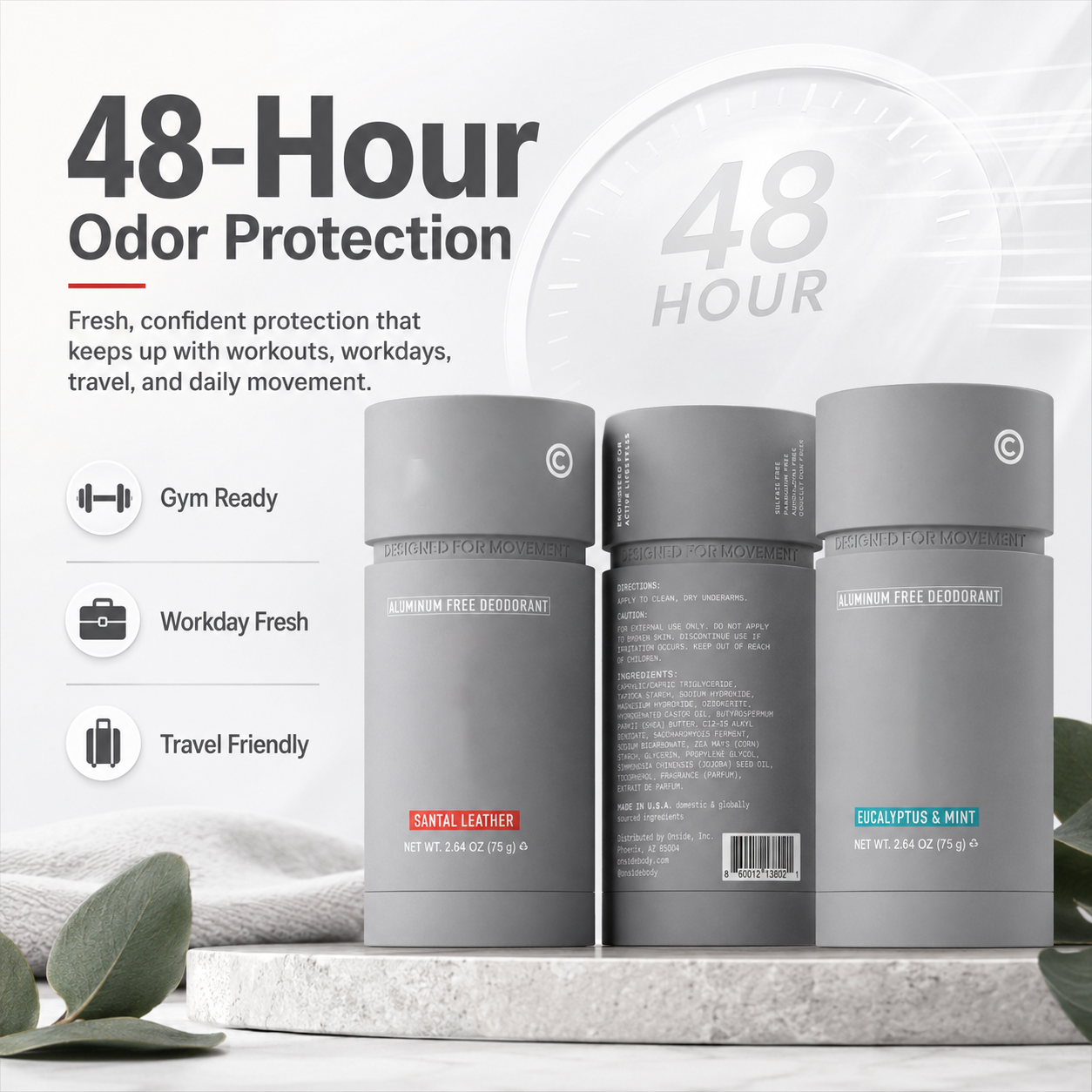 💪 48-Hour Aluminum-Free Deodorant — Fresh Protection for Active Lifestyles