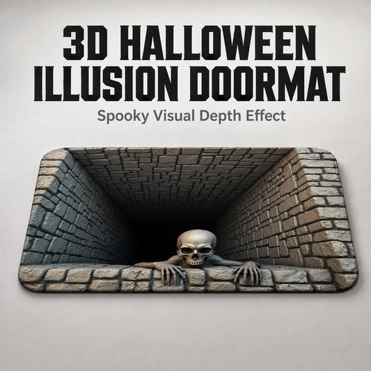 🎁Halloween 3D Skull Clown Front Door Mat Horror Rug