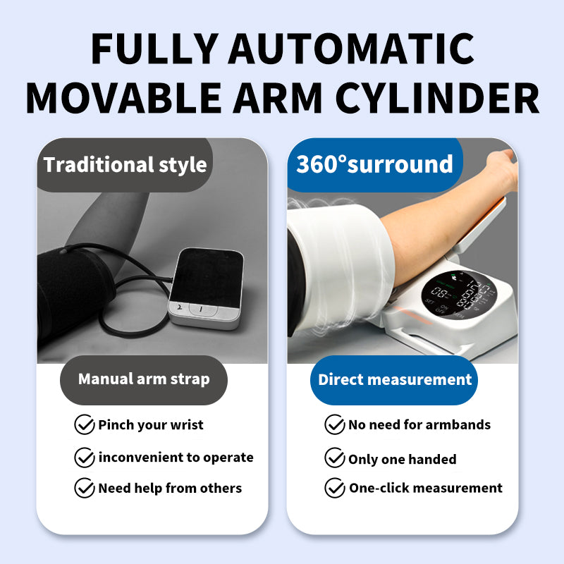 🎒Automatic Upper Arm Blood Pressure Monitor with Adjustable Arm Barrel & Voice Guidance