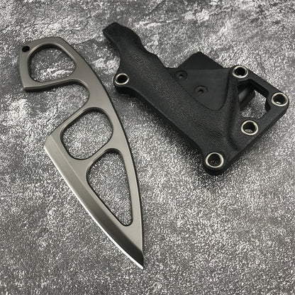 Craftivon Tactical EDC Knife with Multi-Carry Sheath & Belt Clip