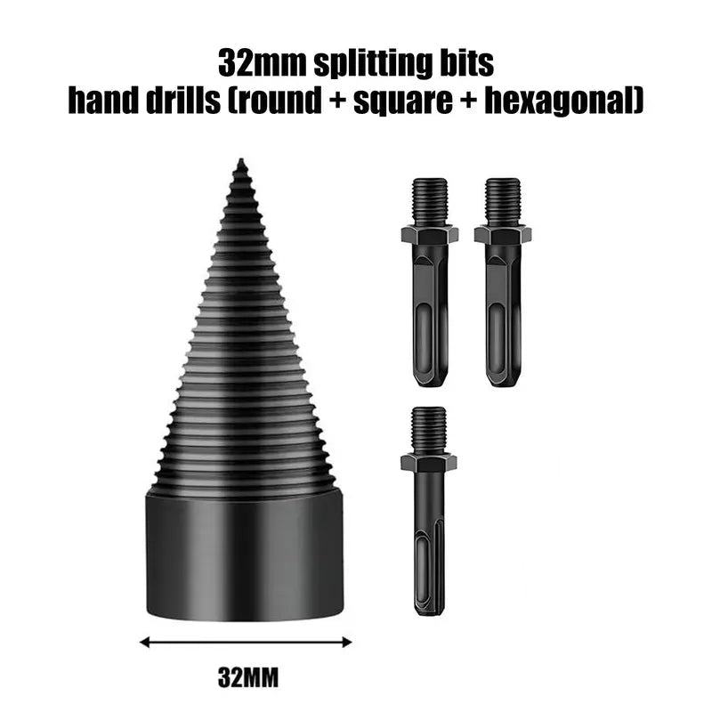 Heavy-Duty Electric Drill Bits,Simple Firewood Splitter