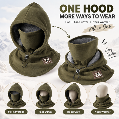 🎉3-in-1 Winter Fleece Balaclava Hood 🧣❄️ Warm Face, Ear & Neck Cover