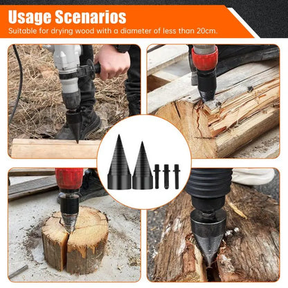 Heavy-Duty Electric Drill Bits,Simple Firewood Splitter