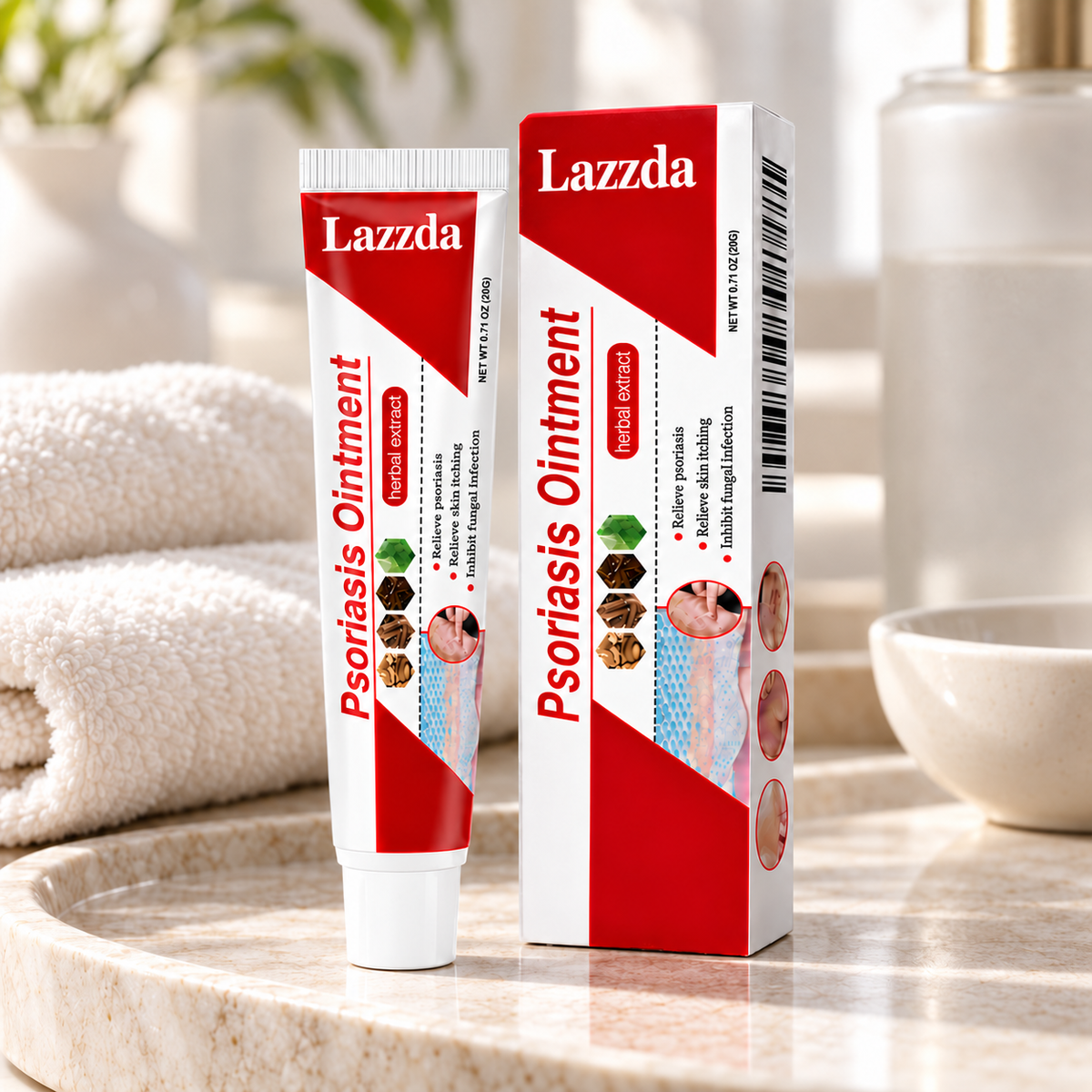 Lazzda Botanical Skin Relief Ointment for Dry, Itchy & Flaky Skin