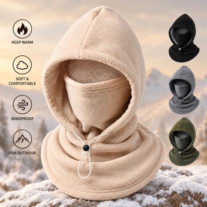 🎉3-in-1 Winter Fleece Balaclava Hood 🧣❄️ Warm Face, Ear & Neck Cover