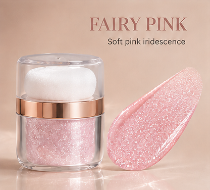3-Shade Shimmer Highlighter with Puff | Face & Body Glow