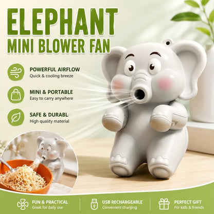 🐘 Clip-On Food Cooling Fan – Hands-Free Cooling for Hot Soup, Coffee & Drinks