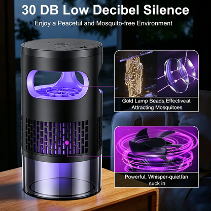 🪰UV Light Suction Flying Insect Trap, Plug-In Bug Catcher for Home Kitchen Bedroom Office