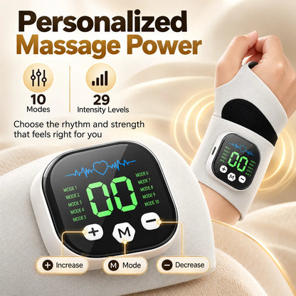 🎁Rechargeable Electric Wrist Massager – Adjustable Wrist Support