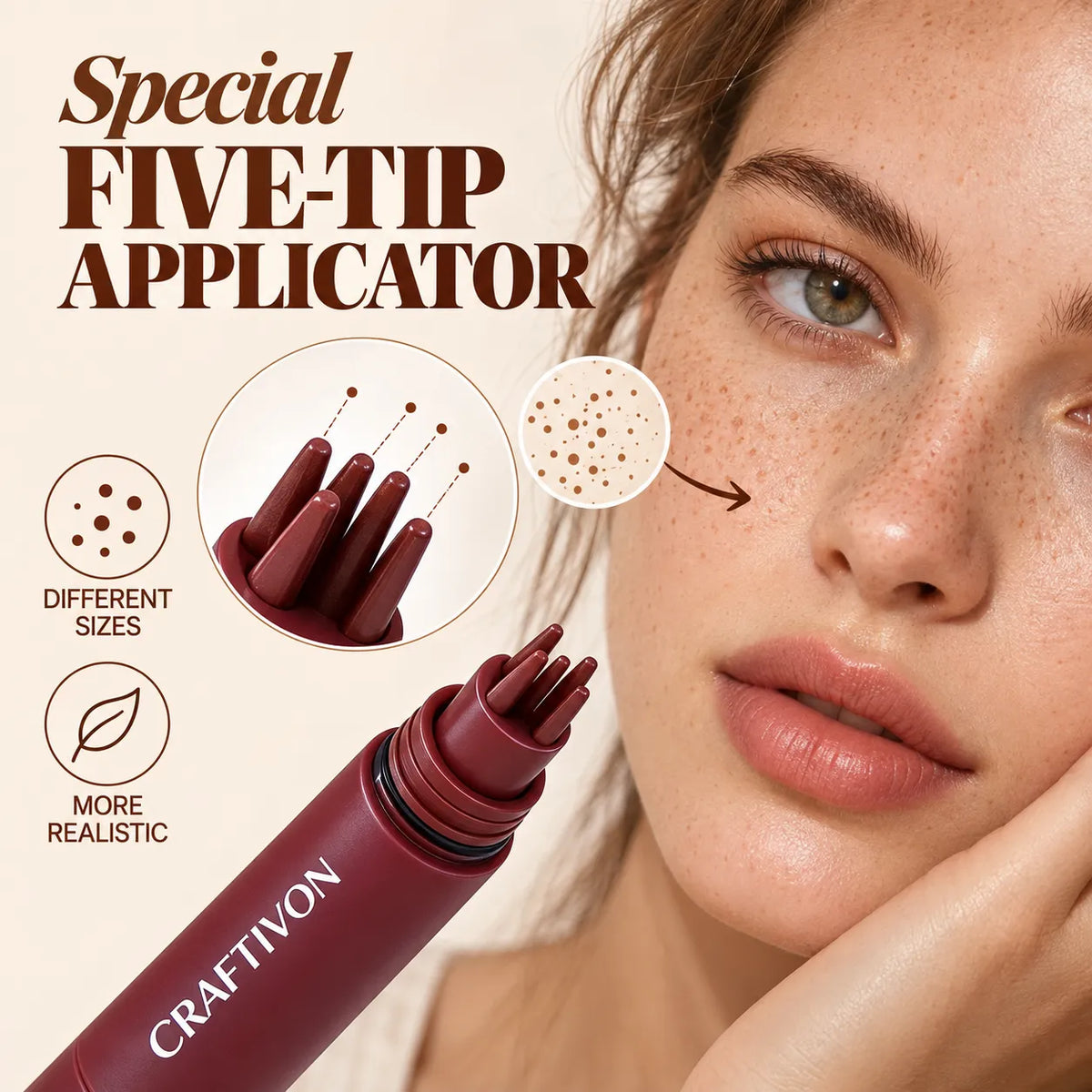 🎁Natural Freckle Makeup Stamp Pen – Waterproof, Quick-Drying & Smudge-Resistant