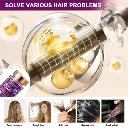 Hair Vitamin Capsules with Argan Oil, Frizz Control & Shine, 40 Ct