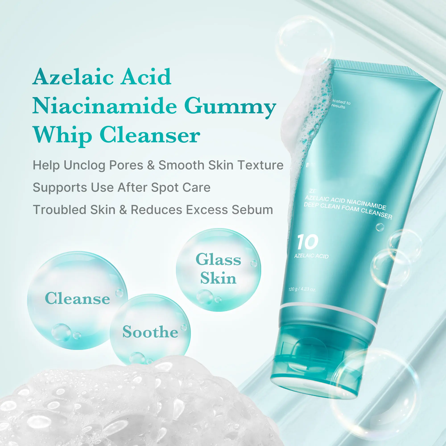 Azelaic Acid & Niacinamide Deep Clean Foam Cleanser