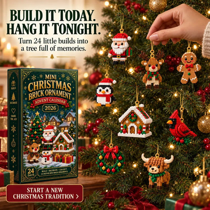 🎁24-Day Mini Christmas Brick Ornament Advent Calendar