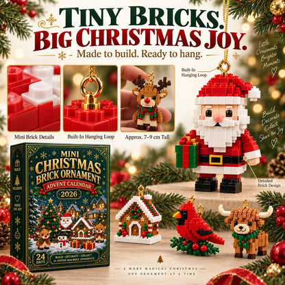🎁24-Day Mini Christmas Brick Ornament Advent Calendar