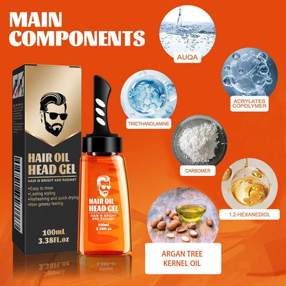🔥Men's Hair Styling Gel with Comb