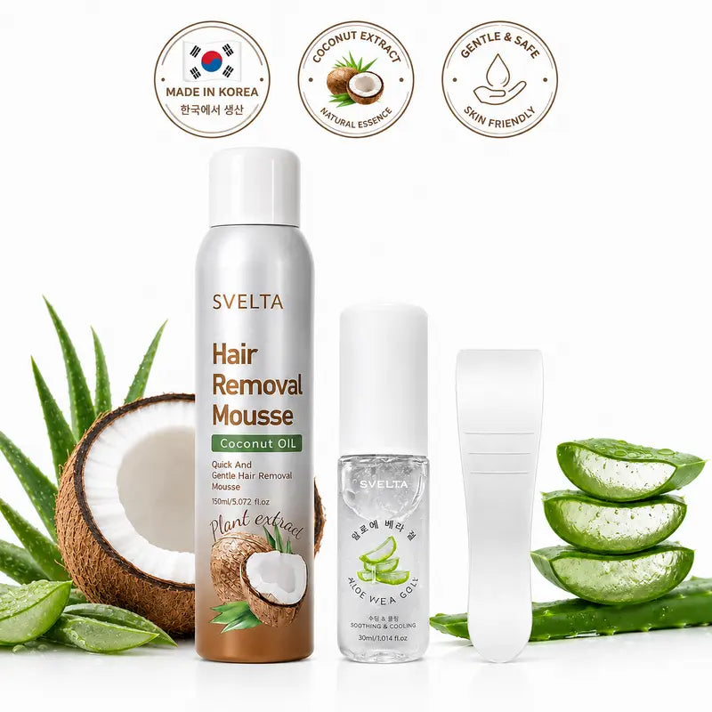 🎁Korean Hair Removal Mousse Kit – Smooth Body Care In 3 Easy Steps