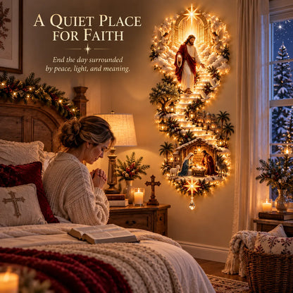 🔥Cascading Stairway Of Light Christmas Wall Hanging