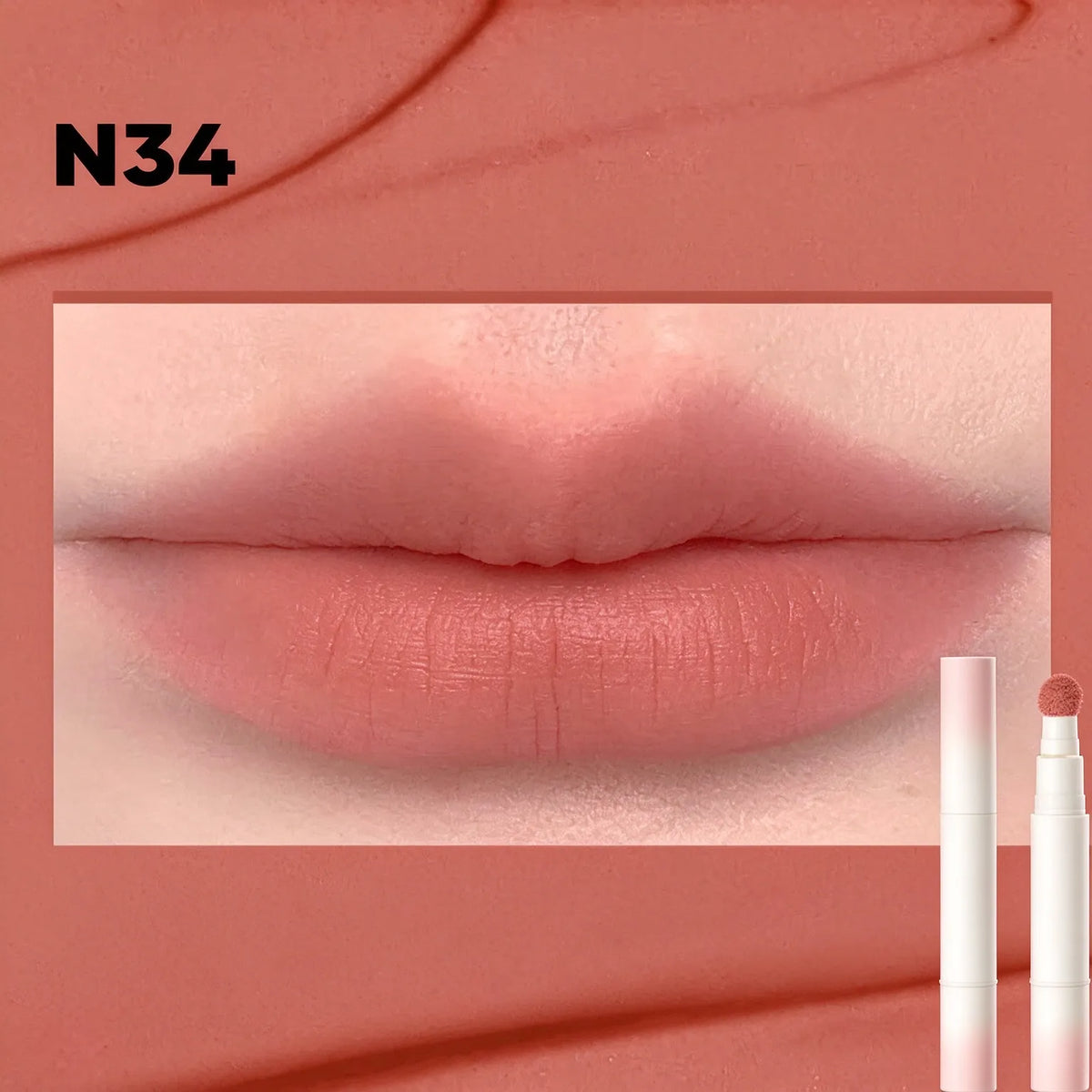 🎁Cushion-Tip Matte Lip & Cheek Tint – Soft-Focus Blur Finish & Buildable Color