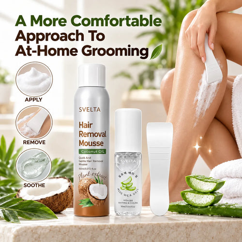 🎁Korean Hair Removal Mousse Kit – Smooth Body Care In 3 Easy Steps