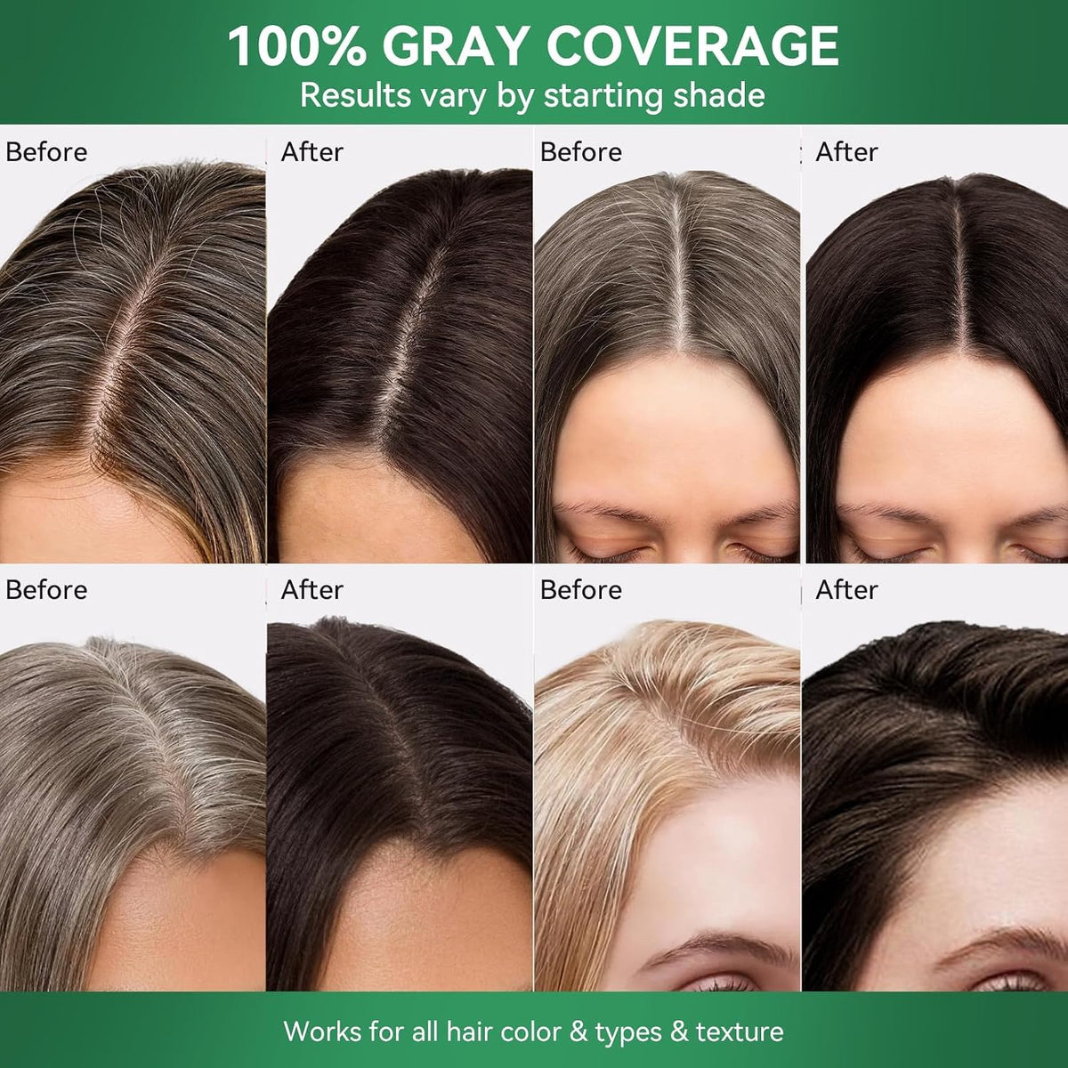 ⭐ Black Hair Dye Shampoo – Cover Grays & Color at Home in 20 Minutes