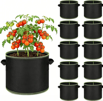 🌱5-Pack 5 Gallon Heavy-Duty Grow Bags for Vegetables, Flowers & Herbs