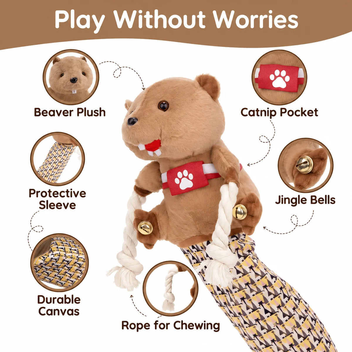 🎁Interactive Cat Wrestling Puppet Toy with Bell &amp; Plush Design