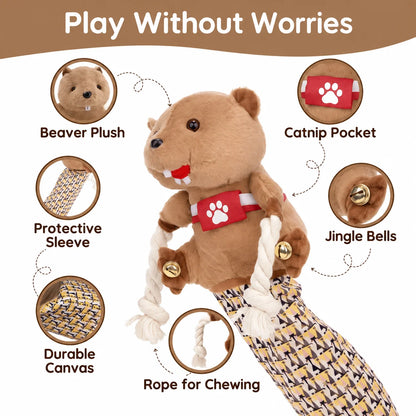 🎁Interactive Cat Wrestling Puppet Toy with Bell &amp; Plush Design