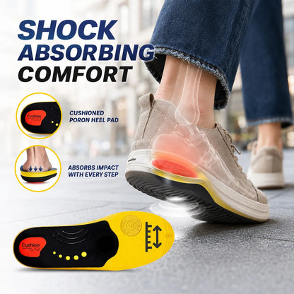 Heavy Duty High Arch Support Shock Absorbing Insoles
