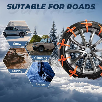 ⭐Snow Tire Chains – Extra Grip for Snowy & Icy Roads