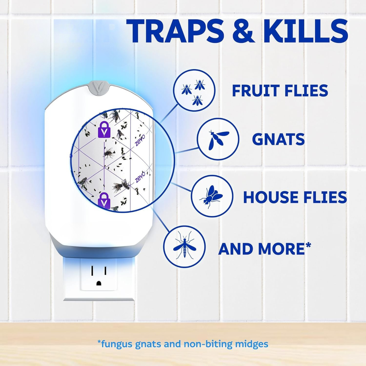 🪰 Indoor UV Fly Trap for Fruit Flies, Gnats & House Flies